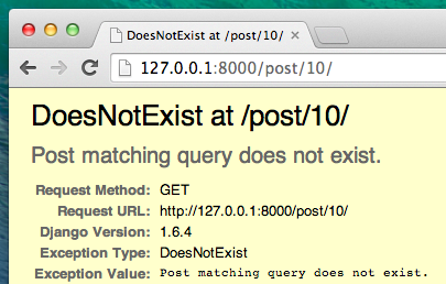 Erreur DoesNotExist
